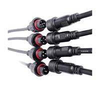 M16 2 3 4 5 Pin IP65 Cable Wire Plug For LED Strips Male And Female 22mm Nut Connector 20CM OD 6mm(Male And Female,5 PCS_3P)
