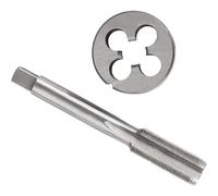 M16 Metric Tap And Die Set, 0.5-2mm Pitch HSS Straight Flute Right Hand Machine Thread Tap Round Die For Metal Repair(M16X0.75)