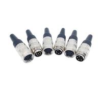 M16 Sensor Connector IP65 Male&female 2 3 4 5 6 7 8 12 14 16 19 24Pin 1Pcs(6Pin,Male Insert)