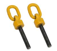 M16 x 120mm Swivel Rotating Lifting Point Eye Bolt with Ring 1.12t Capacity 2pc