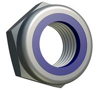 M16 Zinc Plated Alloy Steel Lock Nut with Nylon Insert Locknut Hex for Bolt, Zinc Plated Finish - Locking Stop Nuts ISO 10511 DIN 985 (Pack of 5) (16mm Ø)