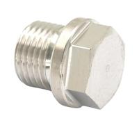 M16x1.5mm Male SS304 Stainless Steel Countersunk End Plug with Flange Hex Head Socket Pipe Fitting