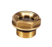 M16x1.5mm Metric Male Brass Oil Level Sight Glass Window Hex Head for Air Compressor Gearbox Fitting