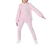 M17 Kids Girls Pullover Hoodie Soft Cosy Casual Hooded Sweatshirt Top Long Sleeve Jacket Jumper With Pocket - Pink - (13-14 Years), (5056557504367)