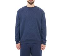 M17 Mens Recycled Sweatshirt Casual Long Sleeve Top Classic Pullover Plain Jumper Crewneck Sweater (L, Navy)