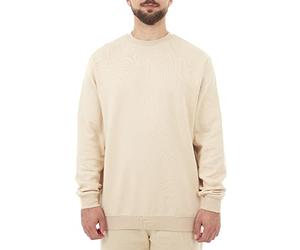 M17 Mens Recycled Sweatshirt Casual Long Sleeve Top Classic Pullover Plain Jumper Crewneck Sweater (L, Stone)