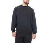 M17 Mens Recycled Sweatshirt Casual Long Sleeve Top Classic Pullover Plain Jumper Crewneck Sweater (M, Black)