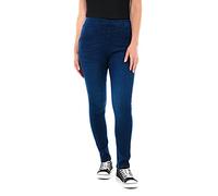 M17 Women Ladies Denim Jeans Jeggings Sculpt Pull On Skinny Fit Casual Cotton Trousers Pants with Pockets (10, Blue)