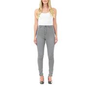 M17 Women Ladies High Waisted Denim Jeans Skinny Fit Casual Cotton Trousers Pants with Pockets (22, Mid Grey)