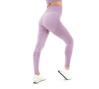 M17 Womens Ladies Leggings Sports Athletics Yoga Marl Rib Seamless Stretchy High Waisted Pants - XL - Purple