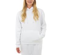 M17 Womens Ladies Recycled Oversized Hoodie Soft Cosy Sweatshirt Hooded Top Long Sleeve Pullover with Pocket (M, White), 5056242845089