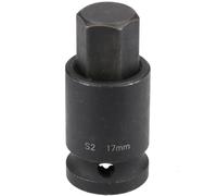 M17 x 55mm 1/2” Drive Short Impact Impacted Allen Hex Key Socket