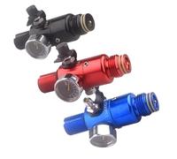 M18*1.5 Scuba Air Tank Pressure Regulator Gas Cylinder Refill Filling Adapter Valve Output 1800PSI For CO2 Station Diving(Black)