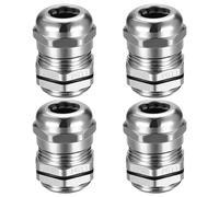 M18 Cable Gland, 4 Pcs PG11 Metal Cable Glands Joints, Waterproof Adjustable Cables Connector, Brass Wire Glands Joints for 5-10mm Dia Cables Range - PG11/M18