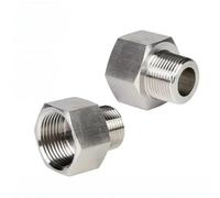 M18 Female to Male M10 M14 1/8" 1/4" BSP NPT Hex Reducer Bushing 304 Stainles Adapter Fitting High Pressure,M18x1.5 Female,3l8 BSPP Male