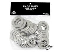 M18 Flat Washer - A2 Stainless Steel Thick Grade 304 Metric Grade - Form A DIN 125 - by POWCOG® - Pack of 30