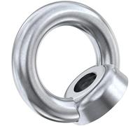 M18 Lifting Eye Nut (Pack of: 2) Heavy Duty Lifting Ring Eye Nuts Female Screw Thread, Ring Shape Eyebolts DIN 582 DIYUK