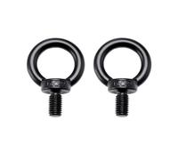 M18 x 30mm Stainless Steel 304 Eye Bolt Heavy Duty Male Threaded Lifting Ring Black (2pcs) Hardware for Rigging and Industrial Use