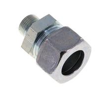 M18x1.5 Male x 22L Zinc plated Steel Straight Cutting Ring 160 Bar DIN 2353