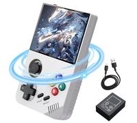 M19 Retro Handheld Game Console Retro Game Console,30000+ Games 26 Emualtors,Linux/Emelec 4.3 System,3.5-inch LCD HD Full Lamination Screen Retro Video Gaming Console,3000mAh Battery (White-128G)