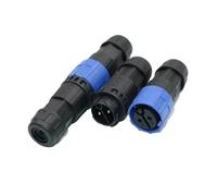 M19 Self-locking Cable Connector Outdoor 20A Male Female Docking Power Connectors IP68 2 3 4 5 7 8 Pin Waterproof Aviation Plug(Screw Locking Wire T,4P)