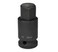 M19 x 55mm 1/2" Drive Short Impact Impacted Allen Hex Key Socket 19mm