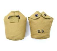 M1910 US Army WW2 Water Bottle Pouch Cover | 1940s Military Webbing Canteen Carrier Reproduction | Vintage WWII Field Gear Holder for Reenactment, Collectors, Airsoft & Military Uniform
