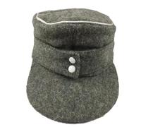 M1943 Woolen Hat WWII German Officer Mountain Woolen Hat Men's Winter Outdoor Warm Hat D-Day Cap WW2, Green, 7.375