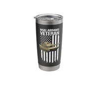 M1A1 Abrams Veteran Flag American US Military Tank Stainless Steel Insulated Tumbler