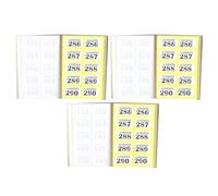 M1SS 1-1000 Raffle Tickets Books - 3 Books of Cloakroom Tickets - Lucky Draw Tombola Draw, Prize Draw and Charity Events (Yellow)