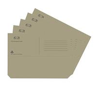 10 Folders x A4 Kraft Document Wallets Half Flap Foolscap Document Folder Manilla Brown 250 GSM Folder 100% Recycle Wallet for School, Home and Office (Brown)