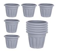 M1SS 10 x 33cm Upcycle Grey Round Plastic Planter 12L Garden Plant Pot, Small Floor Pot Planter Weather Resistant for Indoor/Outdoor, Gardening (Made in UK)