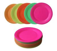 M1SS 1000 Pcs 9" Multi-Color Paper Plates for Dinner and Dessert, Disposable Plates Party Supplies Bulk Pack for Graduation Holiday Wedding Birthday Party Decorations