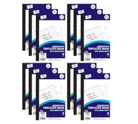 M1SS 12 Packs Triplicate Book with Carbon Sheet - A5 Full Size | 1-50 Pages Per Book | Triplicate Copies | Receipt & Order Book for Business Transactions
