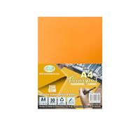 M1SS 12 Packs X A4 Tangerine Neon Card Set - Per Pack 30 Sheets, 250GSM, Vibrant Colour Great for Art and Craft Projects