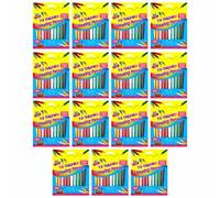 M1SS 15 Packs X Colouring Pencils - 10 Assorted Colours with Sharpener School Pack MultiColour Pencils for Drawing, Colouring 1/2 Size easy to grip highly pigmented Ideal for use at school or home