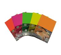 M1SS 150 Sheets X A4 Neon Cards - Fluorescent Thick 250gsm Craft Card Stock, Perfect for Crafting, Decorating, Sketching, Origami & DIY Arts (Multicolor)