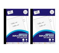 M1SS 2 Pack Duplicate Books with Carbon Sheet - A5 Full Size | 1-80 Pages Per Book | Duplicate Copies | Receipt & Order Book for Business Transactions