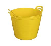 M1SS 2 Pcs of Flexi Tub with Handles 42 Litres - Garden Tubs | Plastic Storage Container for Home, Washing, Garden Waste and DIY Projects (Yellow)