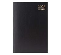 M1SS 2026 Diary A4 Page, Casebound Value Split Sat/Sun, One Page Per Day to View Dated from Jan 2026 To Dec 2026 | Perfect for Appointments, Reminders, Scheduling (Black)