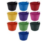 M1SS 20L/40L/75L LitreRobust Flexi Tubs - Mixed Assorted Colours Randomly Picked - Multi Purpose Flexible Rubber Storage Container Buckets (set of 5, 75L)