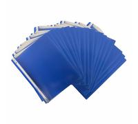 M1SS 25 PCS A4 Report File Project Folder, Plastic Display Presentation Folders Transparent Cover and 2 Prongs Document Folders Paperwork Stationery Report File Organiser for Office School (Blue)