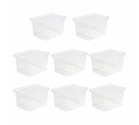 25L Litre Clear Plastic Storage Box With Crystal Lids Home Office Stackable Nestable Container Made in U.K (8)