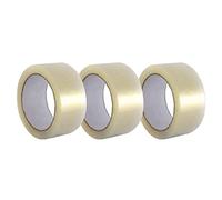 M1SS 3 Rolls of 2" Clear Packaging Tape Strong Heavy Duty Roll Pack Secure Sticky Sealing for Parcel Boxes, Moving Boxes, Large Postal Bags for Long Term Storage (48MM x 66M)