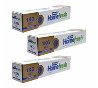 M1SS 3 Rolls Premium Heavy-Duty Kitchen Foil, 18 Micron Aluminium Foil Roll, 300mm x 64m | 64M/1kg High-Quality Food Service & Catering Foil | Ideal for Home & Professional - 1kg Gross