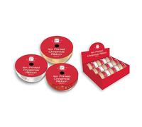 M1SS 3 Rolls Printed Christmas Ribbon - 4m per Roll, 2.5cm Wide - Assorted Colours Red, Gold & Silver - Gift Wrapping & Holiday Decoration (Random Colours Delivered)