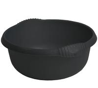 M1SS 32cm Round, 32cm Square, 39cm Rectangular High Grade Upcycled Plastic Bowl Kitchen Sink,Basin Mixing, Washing Up Bowl Tidy Organizer - Midnight Dark Greyish (Round)