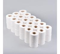 M1SS 36 Toilet Rolls Loo Roll Tissue 2Ply White Tissue Soft and Strong Bulk Toilet Tissue Sheet Absorbent Hygiene Fragrance Free Toilet Paper 22 M (L) x 10CM (W) Each Roll Approx.