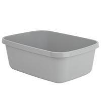 M1SS 37cm Rectangular Washing Up Bowl (9.5L) - Durable Recycled Plastic - Kitchen Utility Bowl (Silver)