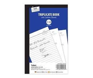 M1SS 4 Packs of Triplicate Book 1 - 50 Ruled Pages Numbered Set A5 Full Size with Carbon Sheets